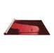 Sideview of Machine Washable Transitional Cranberry Red Rug, wshpat2091rd