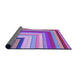 Thickness of Patterned Bright Lilac Purple Rug, pat2092pur