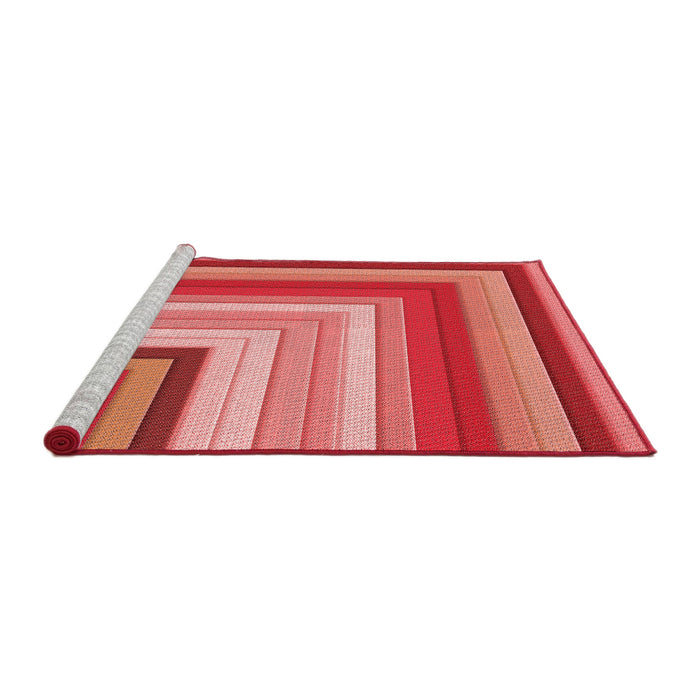 Sideview of Machine Washable Transitional Red Rug, wshpat2092rd