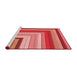 Sideview of Machine Washable Transitional Red Rug, wshpat2092rd