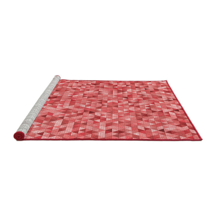 Sideview of Machine Washable Transitional Red Rug, wshpat2093rd