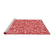 Sideview of Machine Washable Transitional Red Rug, wshpat2093rd