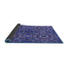 Thickness of Patterned Light Slate Blue Rug, pat2094blu