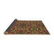 Thickness of Patterned Saffron Red Rug, pat2094brn