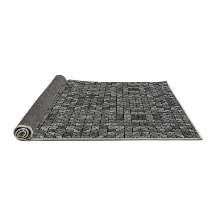 Thickness of Patterned Black Rug, pat2094gry
