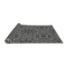 Thickness of Patterned Black Rug, pat2094gry