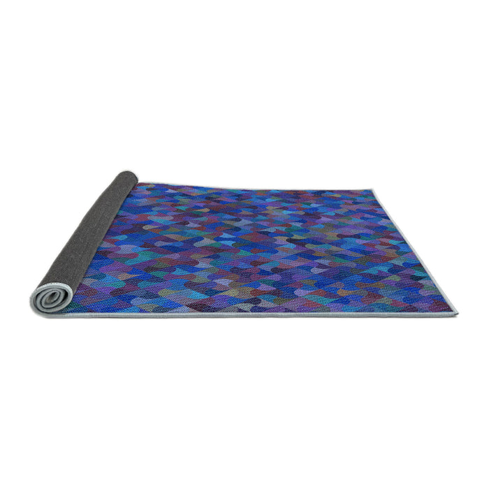 Thickness of Patterned Amethyst Purple Rug, pat2095lblu