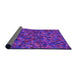 Thickness of Patterned Jasmine Purple Rug, pat2095pur