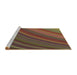 Sideview of Machine Washable Transitional Copper Brown Rug, wshpat2096brn