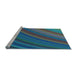 Sideview of Machine Washable Transitional Dark Blue Grey Blue Rug, wshpat2096lblu