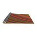 Thickness of Patterned Saffron Red Rug, pat2096org