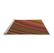 Sideview of Machine Washable Transitional Saffron Red Rug, wshpat2096org