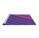 Sideview of Machine Washable Transitional Dark Magenta Purple Rug, wshpat2096pur