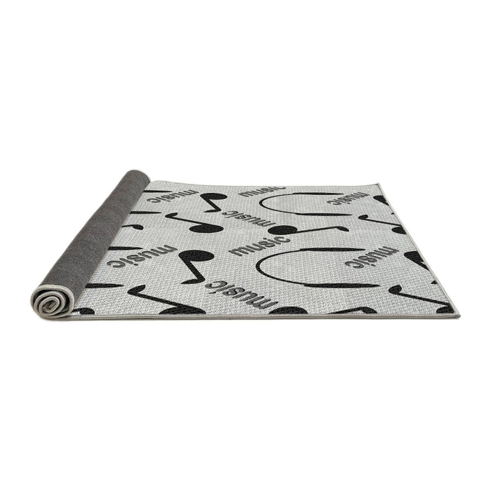 Thickness of Patterned Gray Rug, pat2097gry