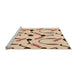 Sideview of Machine Washable Transitional Copper Brown Rug, wshpat2097org