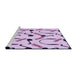 Sideview of Machine Washable Transitional Medium Orchid Purple Rug, wshpat2097pur