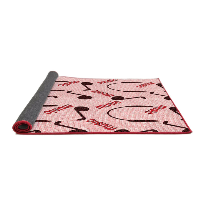 Thickness of Patterned Red Rug, pat2097rd