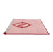 Sideview of Machine Washable Transitional Pastel Red Pink Rug, wshpat2098rd