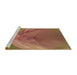 Sideview of Machine Washable Transitional Chestnut Red Rug, wshpat2099brn