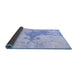 Thickness of Patterned Sky Blue Rug, pat21blu