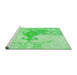 Sideview of Machine Washable Transitional Green Rug, wshpat21grn