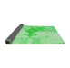 Thickness of Patterned Green Rug, pat21grn