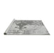 Sideview of Machine Washable Transitional Gunmetal Gray Rug, wshpat21gry