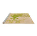 Sideview of Machine Washable Transitional Sun Yellow Rug, wshpat21org