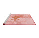 Sideview of Machine Washable Transitional Light Red Pink Rug, wshpat21rd