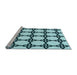 Sideview of Machine Washable Transitional Electric Blue Rug, wshpat210lblu