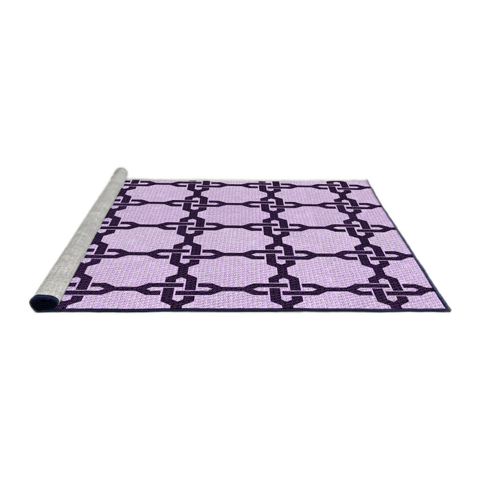 Sideview of Machine Washable Transitional Purple Rug, wshpat210pur