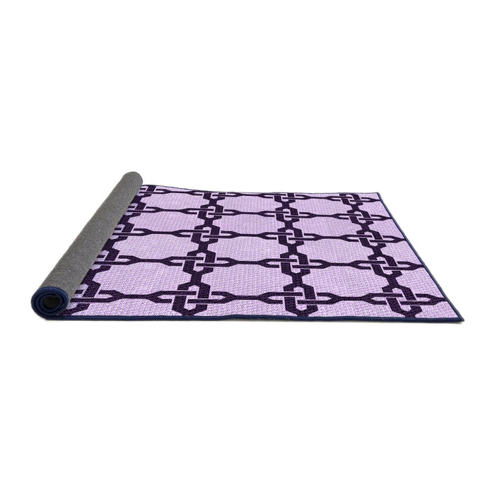 Thickness of Patterned Purple Rug, pat210pur