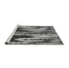 Sideview of Machine Washable Transitional Dark Gray Rug, wshpat2100gry