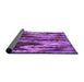 Thickness of Patterned Dark Magenta Purple Rug, pat2100pur