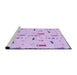 Sideview of Machine Washable Transitional Purple Rug, wshpat2101pur