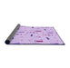 Thickness of Patterned Purple Rug, pat2101pur