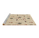 Sideview of Machine Washable Transitional Peru Brown Rug, wshpat2102brn