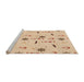 Sideview of Machine Washable Transitional Orange Rug, wshpat2102org