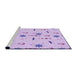 Sideview of Machine Washable Transitional Purple Rug, wshpat2102pur