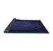 Thickness of Patterned Night Blue Rug, pat2103blu