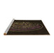 Sideview of Machine Washable Transitional Dark Brown Rug, wshpat2103brn