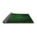 Thickness of Patterned Green Rug, pat2103grn