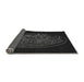 Thickness of Patterned Black Rug, pat2103gry