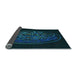 Thickness of Patterned Teal Green Rug, pat2103lblu