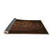 Thickness of Patterned Saddle Brown Rug, pat2103org