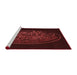 Sideview of Machine Washable Transitional Fire Brick Red Rug, wshpat2103rd