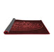 Thickness of Patterned Fire Brick Red Rug, pat2103rd