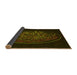 Thickness of Patterned Dark Bronze Brown Rug, pat2103yw