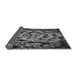 Thickness of Patterned Charcoal Black Rug, pat2104gry