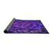 Thickness of Patterned Bright Purple Rug, pat2104pur